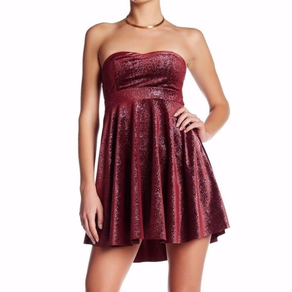 Free People | Shattered Velvet Minidress In Berry NWT